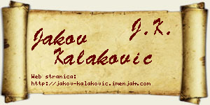 Jakov Kalaković vizit kartica